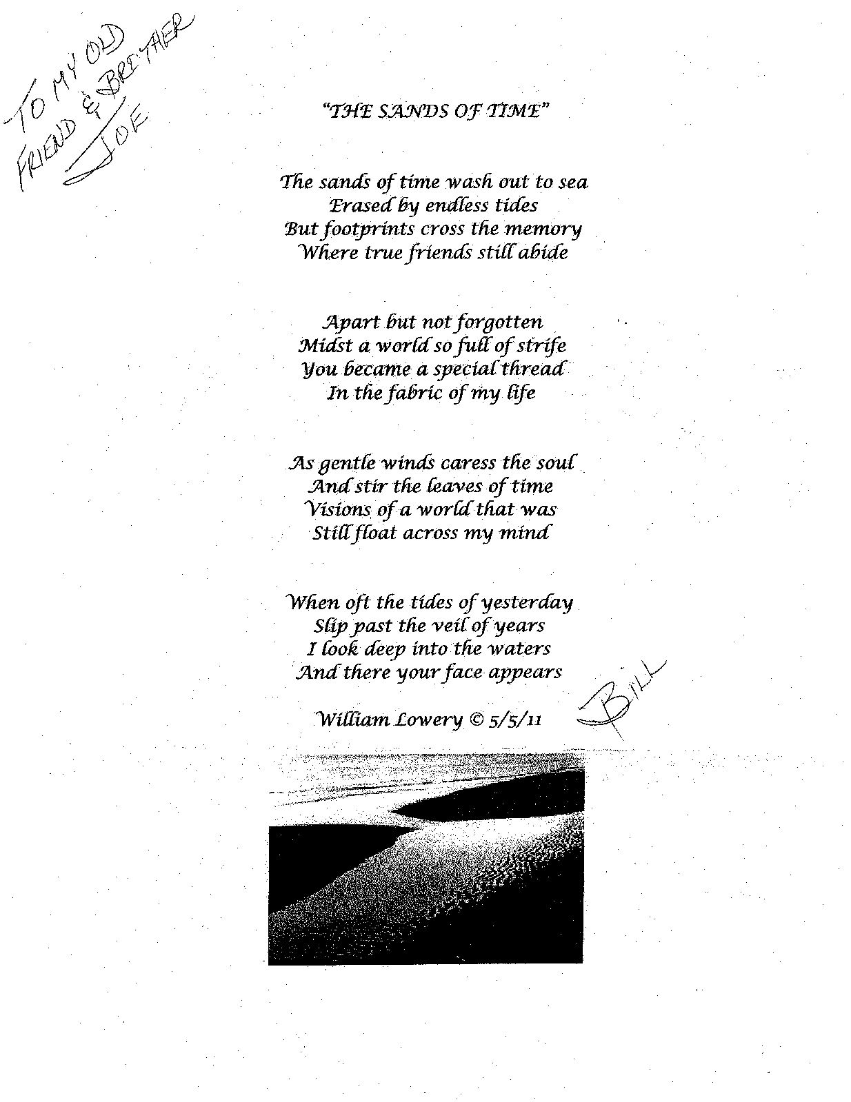 The Sands Of Time poem